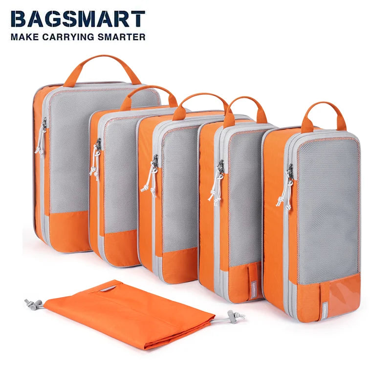 BAGSMART Packing Cubes - Compression Storage Bag for Travel