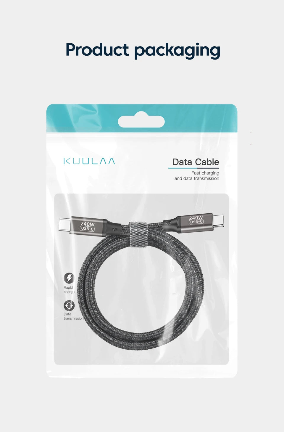 KUULAA 240W USB Type-C Cable