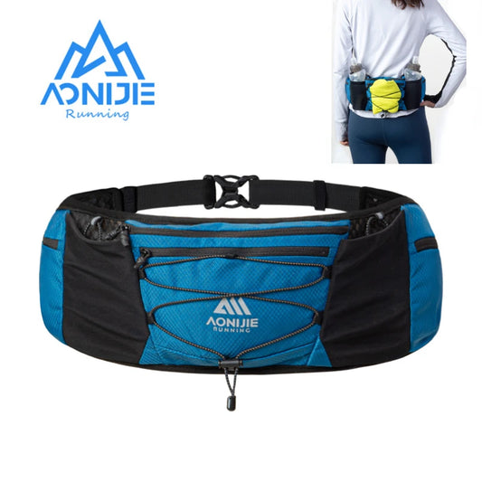 AONIJIE W8120 Unisex Marathon Jogging Cycling Running Hydration Belt Waist Bag Pouch Fanny Pack with 450ml Water Bottle Holder