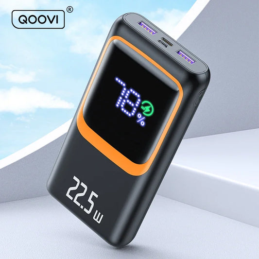 QOOVI 20000mAh Power Bank PD 22.5W Fast Charging Portable Charger