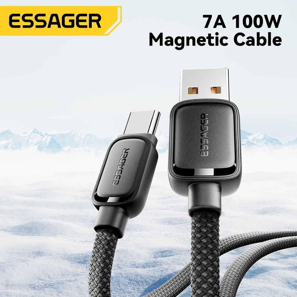 Essager 7A 100W USB Type-C Magnetic Fast Charging Data Cable