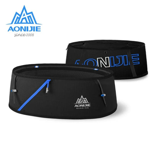 AONIJIE 4-Way Stretch Hydration Running Belt Waist Pack Travel Money Bag Trail Marathon Gym Workout Fitness Mobile Phone Holder