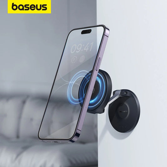 Baseus Magnetic Phone Wall Holder - Universal Magnet Suction Stand for Smartphones, 180° Rotation Holder