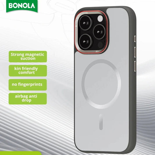 Bonola Magnetic Anti-Drop Protect Case for iPhone 15 Pro/Pro Max Armor Shield Case