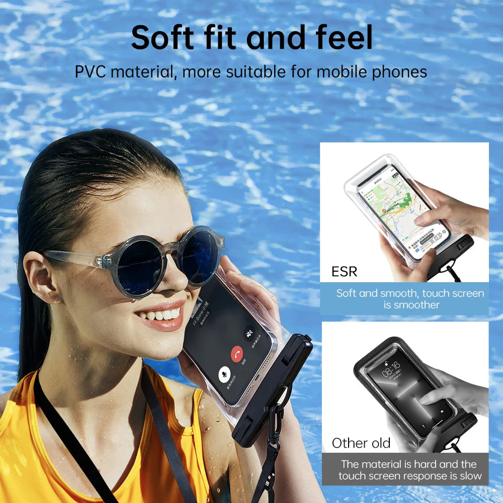 ESR IPX8 Certified Waterproof Phone Bag with Touch Screen Function – Essential for Swimming and Snorkeling