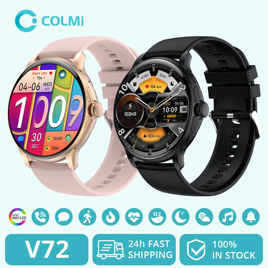 COLMI V72 Smartwatch 1.43'' AMOLED Display 100 Sports Modes 7 Day Battery Life